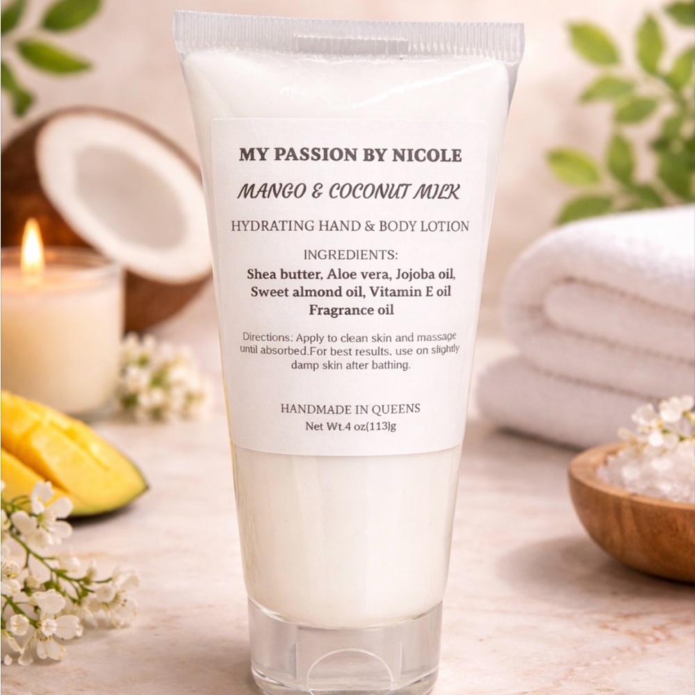 My Passion by Nicole Mango & Coconut Mix Hydrating Hand & Body Lotion - White